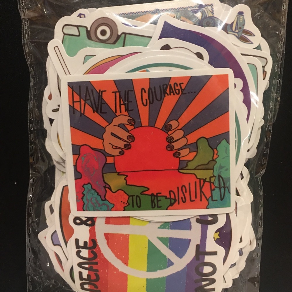 100 pcs vinyl waterproof aesthetic stickers